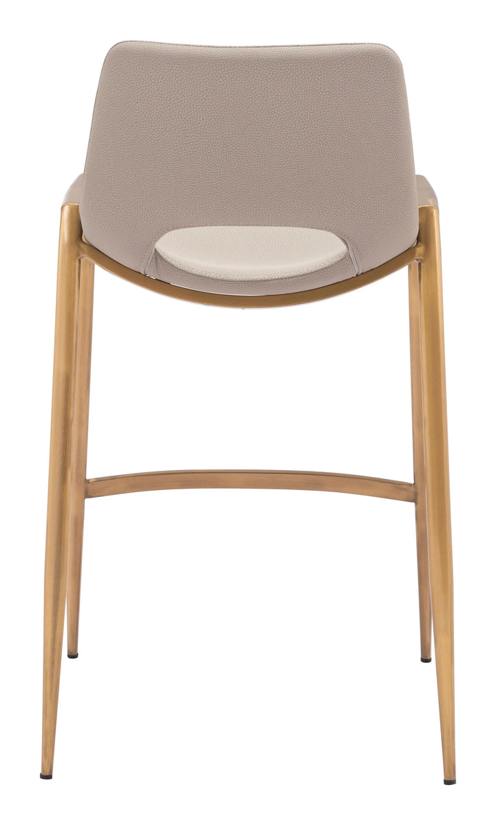 Desi Counter Stool Beige & Gold