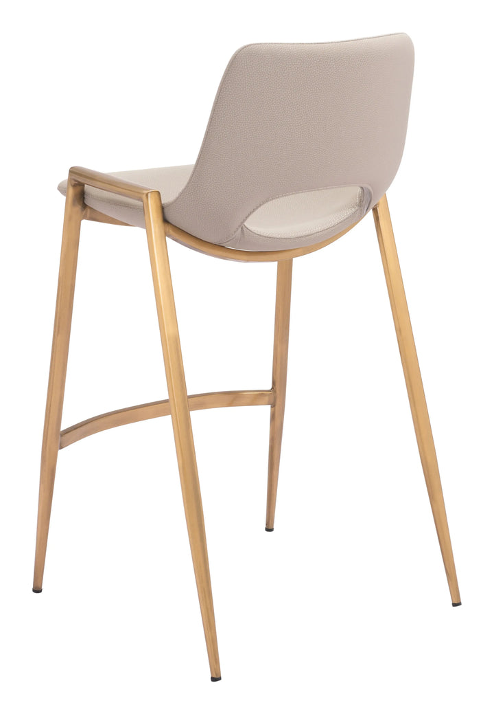 Desi Counter Stool Beige & Gold