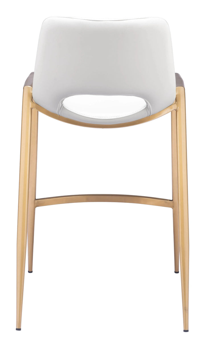 Desi Counter Stool White & Gold