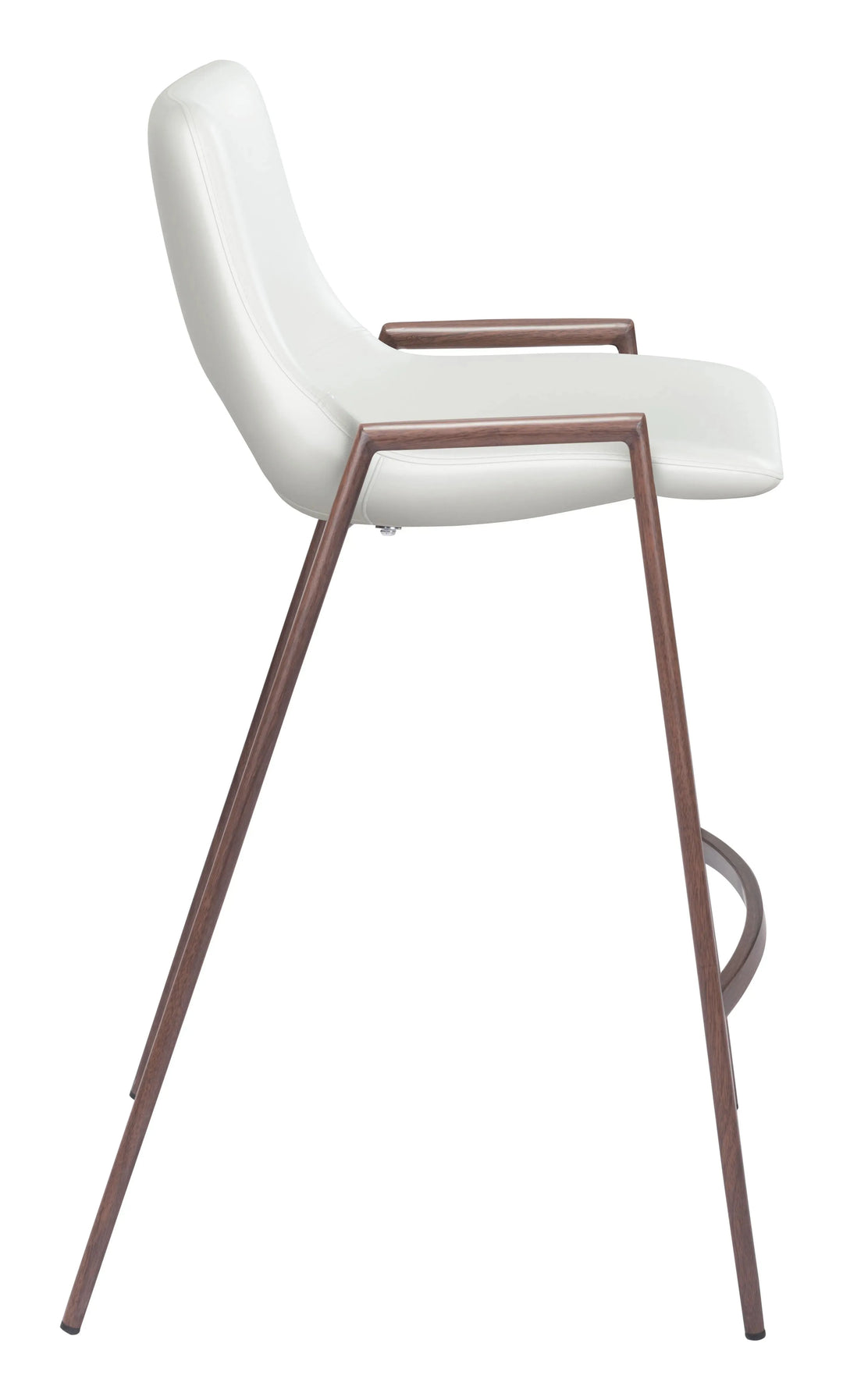 Desi Counter Stool White & Walnut