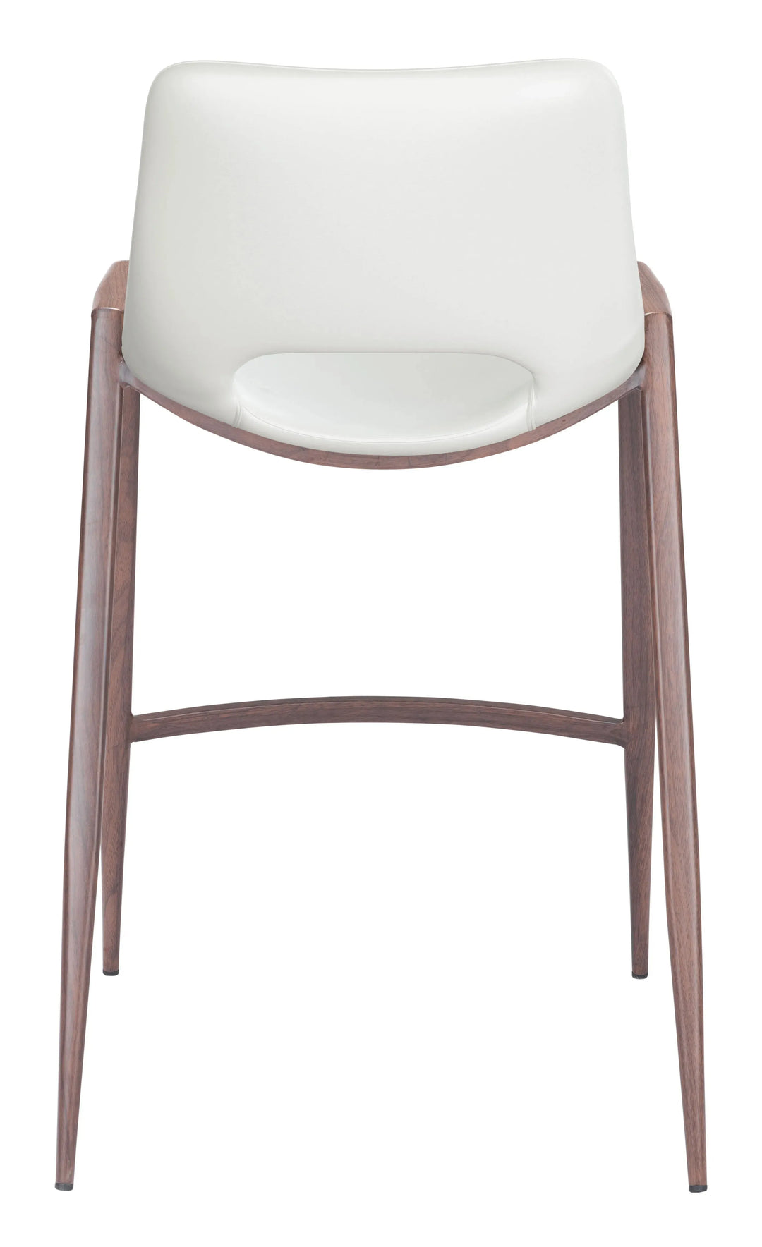 Desi Counter Stool White & Walnut