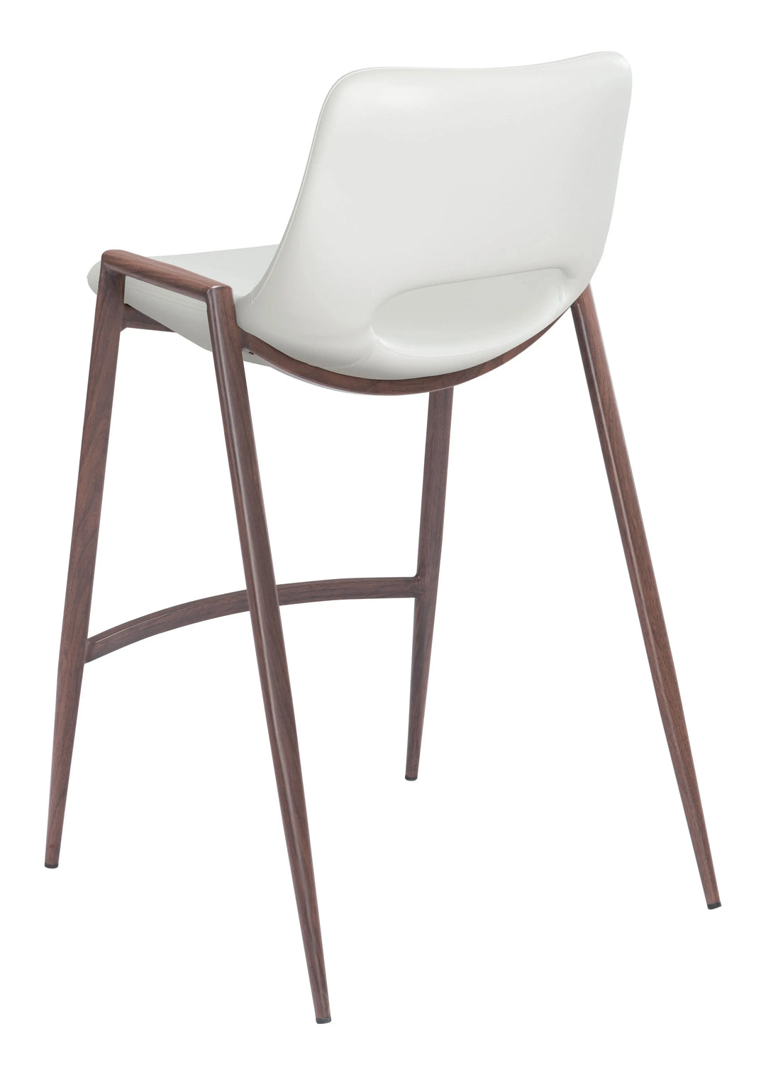 Desi Counter Stool White & Walnut