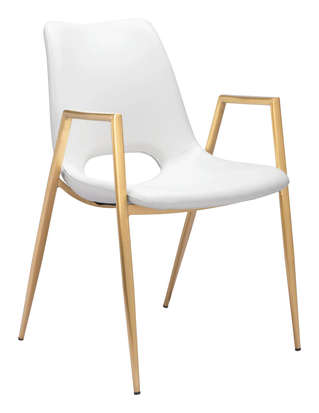Desi Dining Chair White & Gold