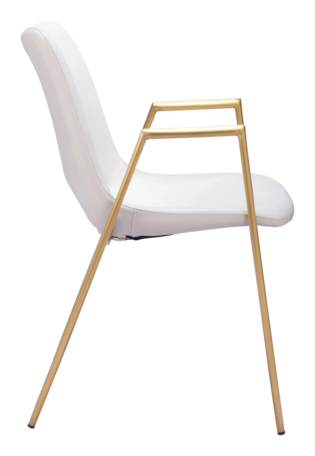 Desi Dining Chair White & Gold