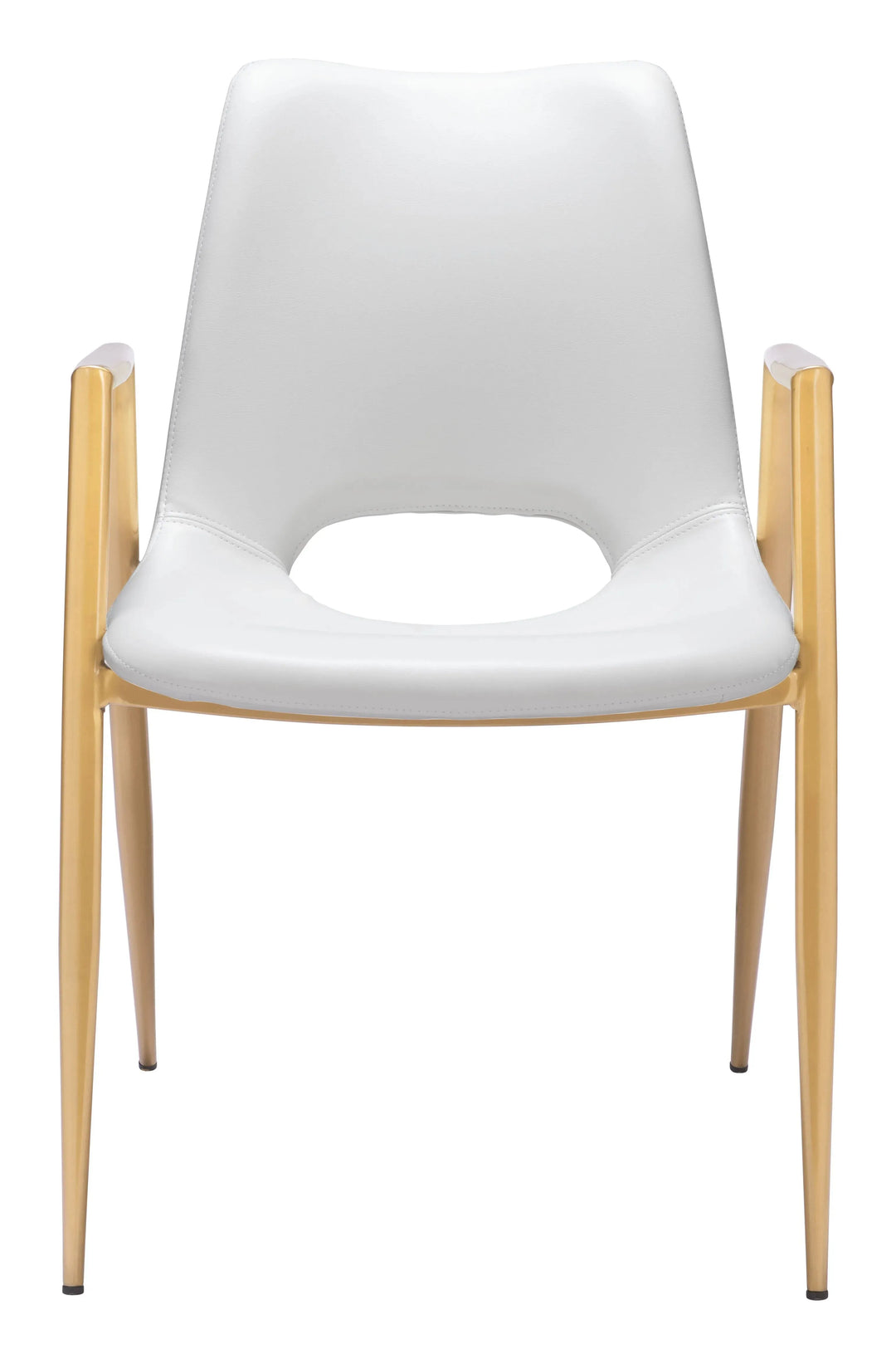 Desi Dining Chair White & Gold