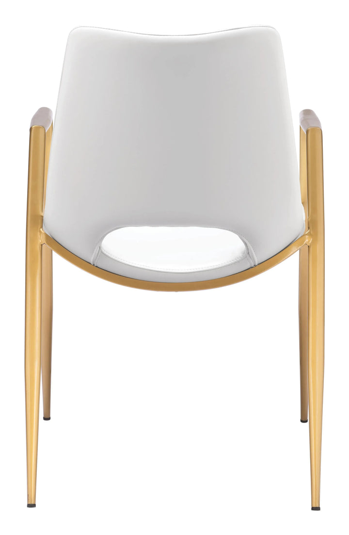 Desi Dining Chair White & Gold