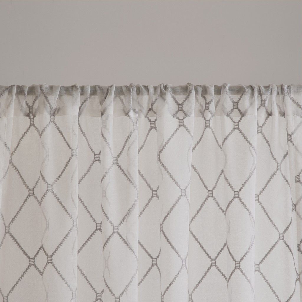 Diamond Embroidered Sheer Panel