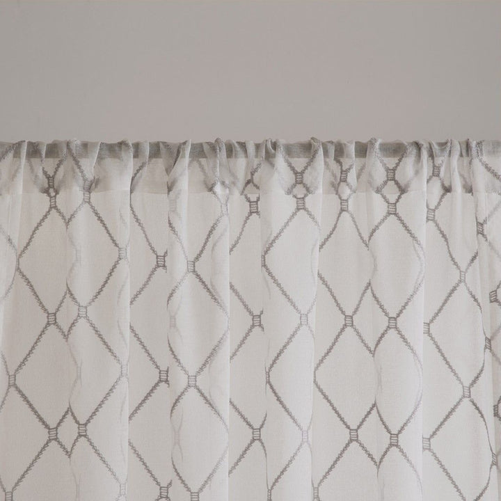 Diamond Embroidered Sheer Panel