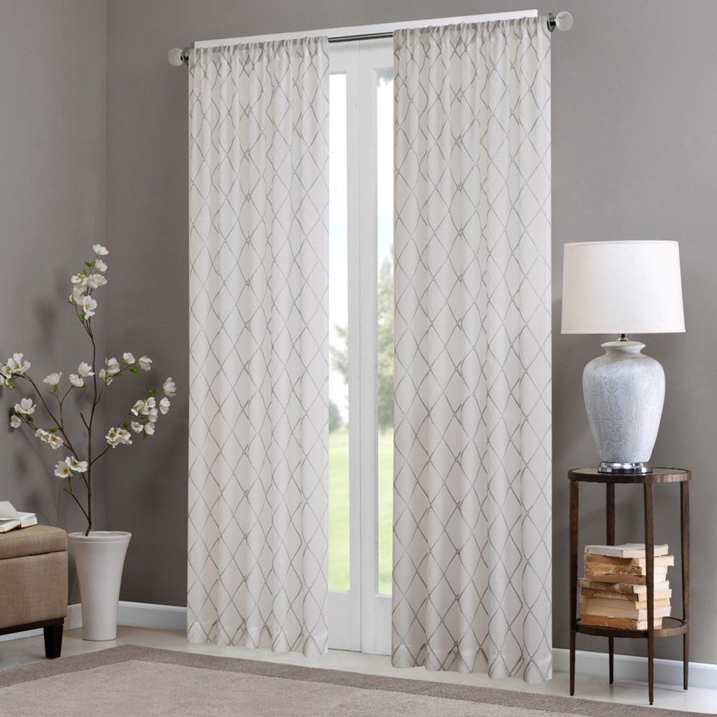 Diamond Embroidered Sheer Panel