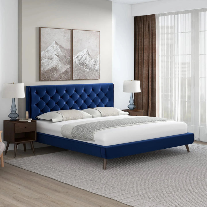 Dillon Velvet Platform Bed