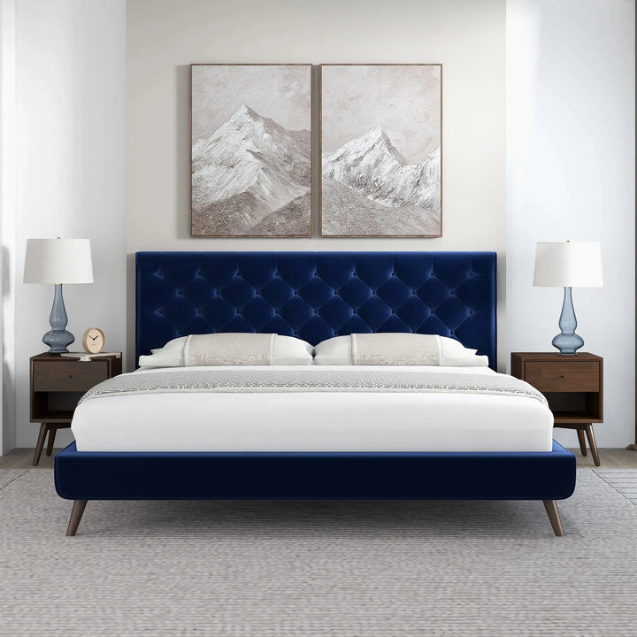Dillon Velvet Platform Bed