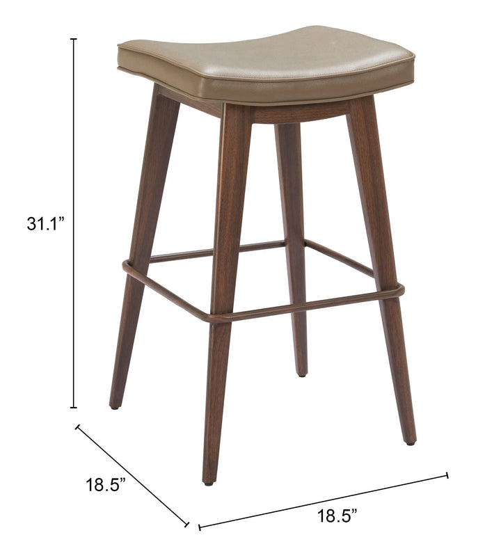 Divat Barstool Taupe & Walnut