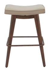 Divat Counter Stool Beige & Walnut