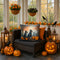 Premium Doberman Pinscher Spooky Halloween Throw Pillow - Machine Washable Indoor Outdoor Decorative Pillow for Couch, Bed or Patio (14"H x 14"W)