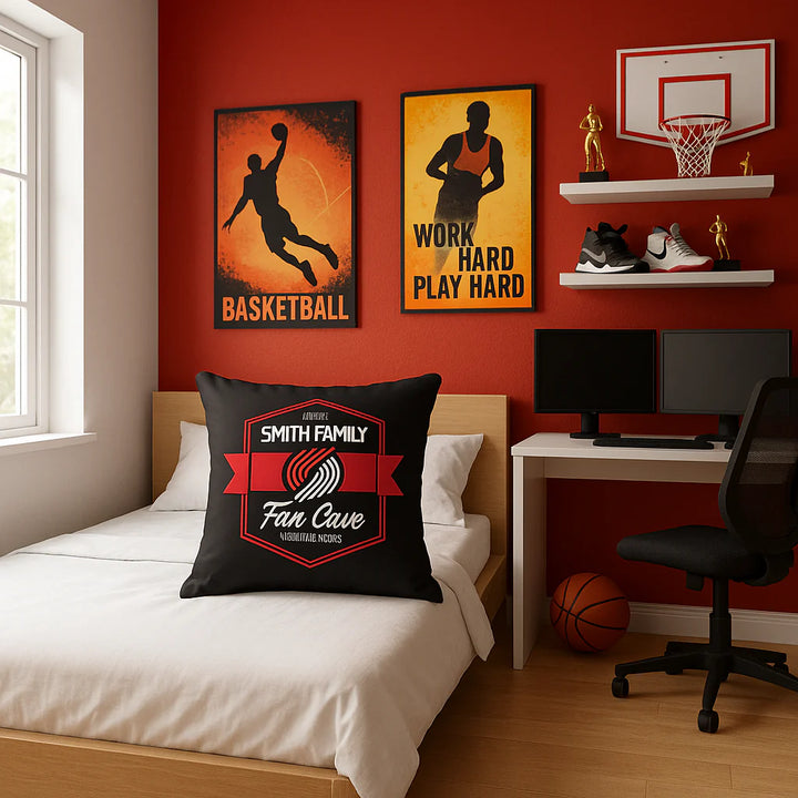 Exclusive NBA Portland Trail Blazers Dominion Personalized Throw Pillow - Premium 18" x 18" Fan Collection