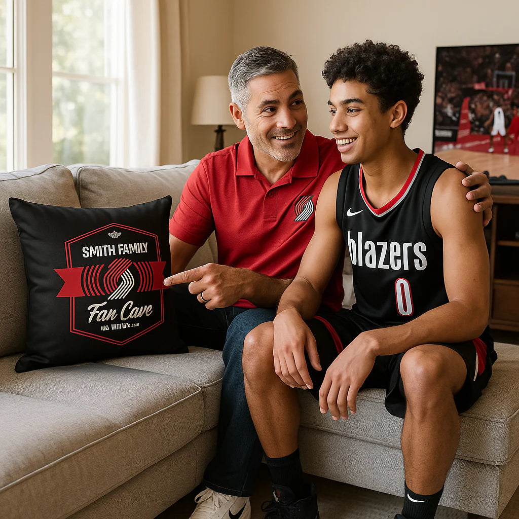 Exclusive NBA Portland Trail Blazers Dominion Personalized Throw Pillow - Premium 18" x 18" Fan Collection