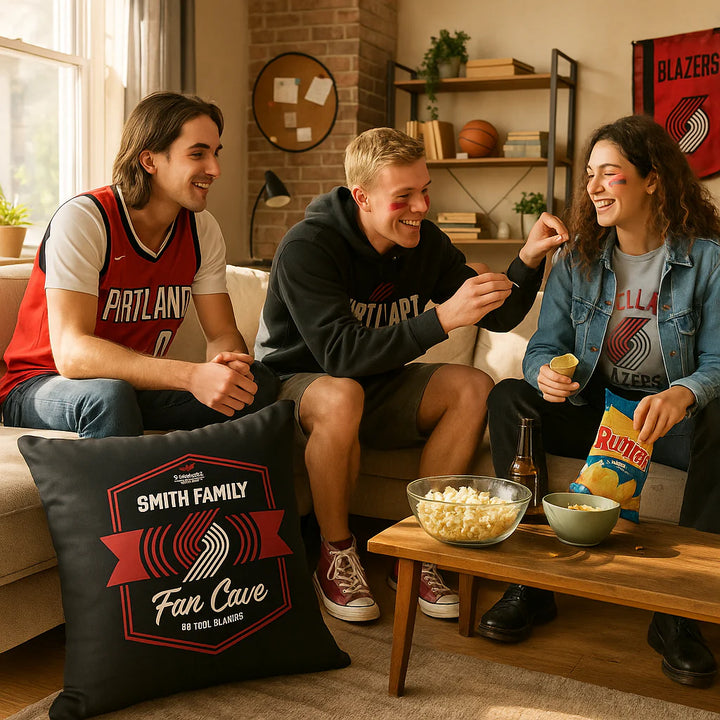Exclusive NBA Portland Trail Blazers Dominion Personalized Throw Pillow - Premium 18" x 18" Fan Collection