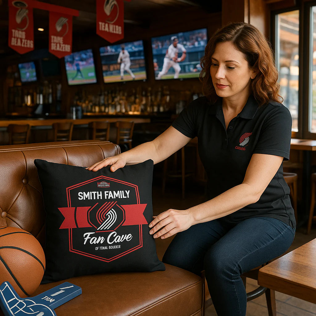 Exclusive NBA Portland Trail Blazers Dominion Personalized Throw Pillow - Premium 18" x 18" Fan Collection