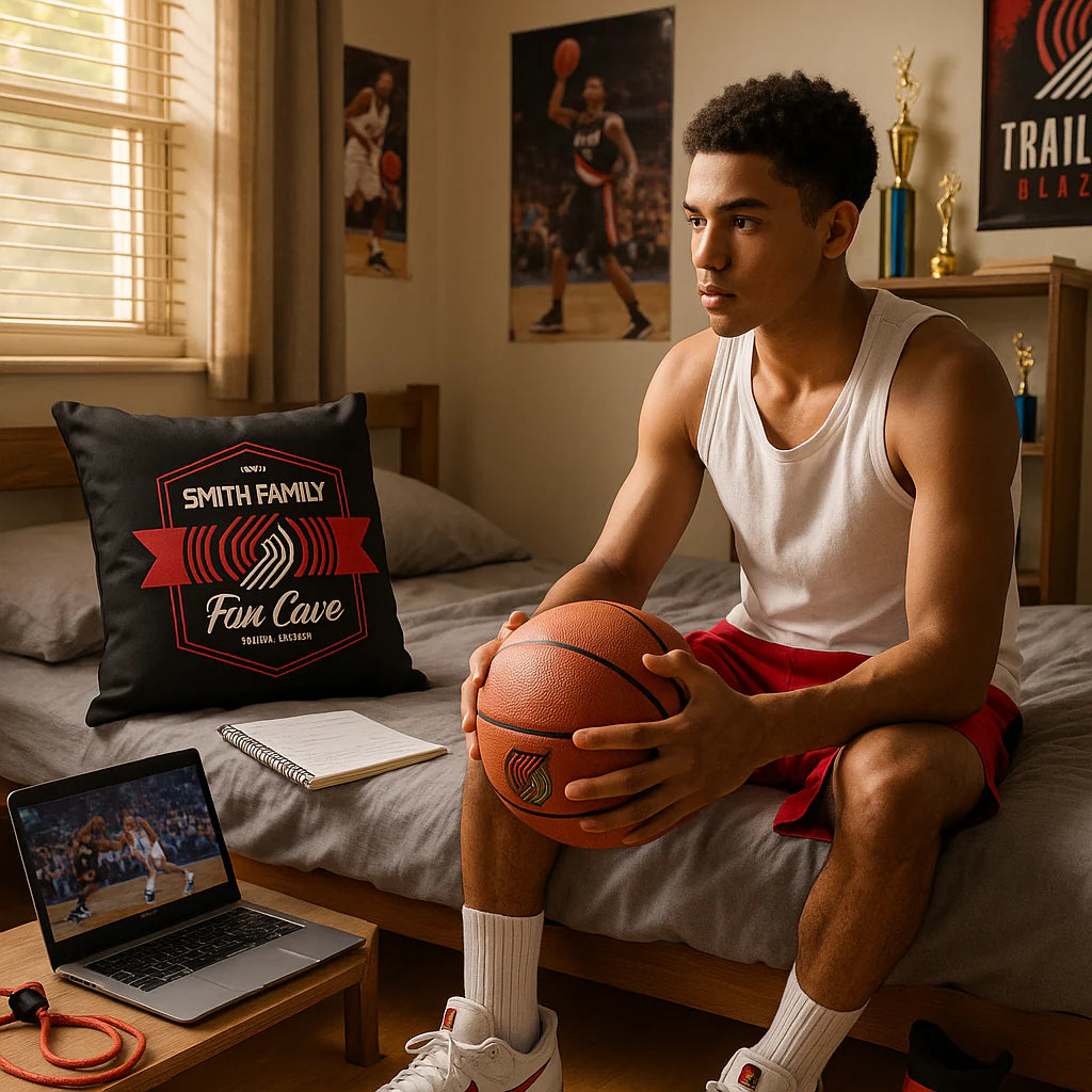 Exclusive NBA Portland Trail Blazers Dominion Personalized Throw Pillow - Premium 18" x 18" Fan Collection