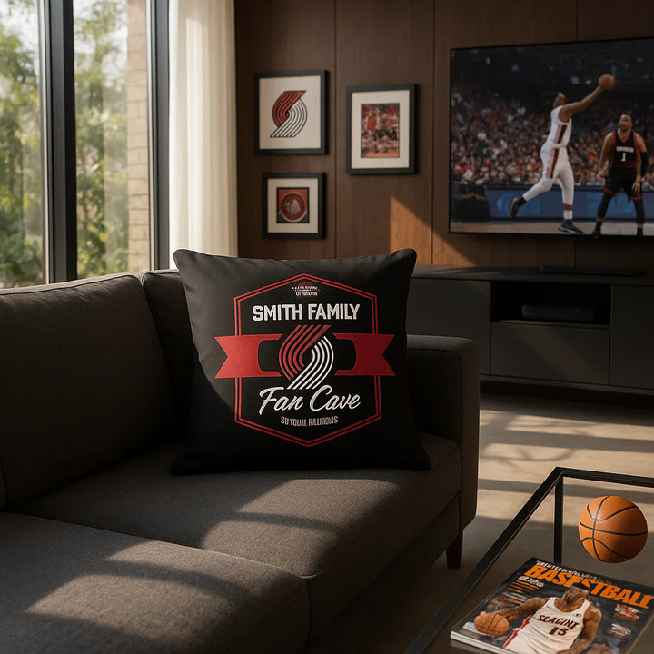 Exclusive NBA Portland Trail Blazers Dominion Personalized Throw Pillow - Premium 18" x 18" Fan Collection