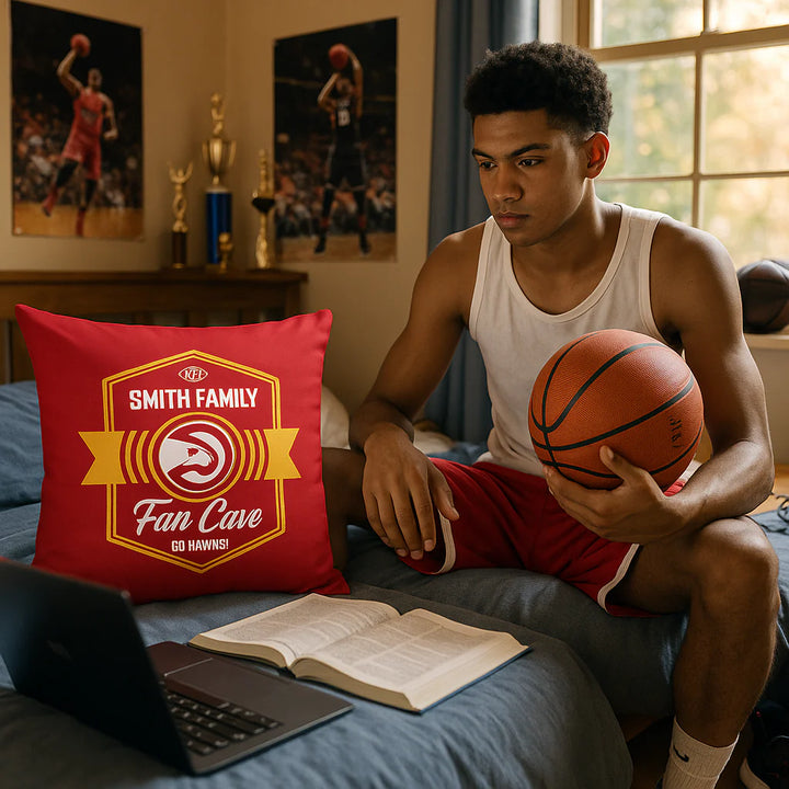 Exclusive NBA Atlanta Hawks Dominion Personalized Throw Pillow - Premium 18" x 18" Fan Collection
