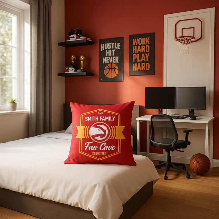 Exclusive NBA Atlanta Hawks Dominion Personalized Throw Pillow - Premium 18" x 18" Fan Collection