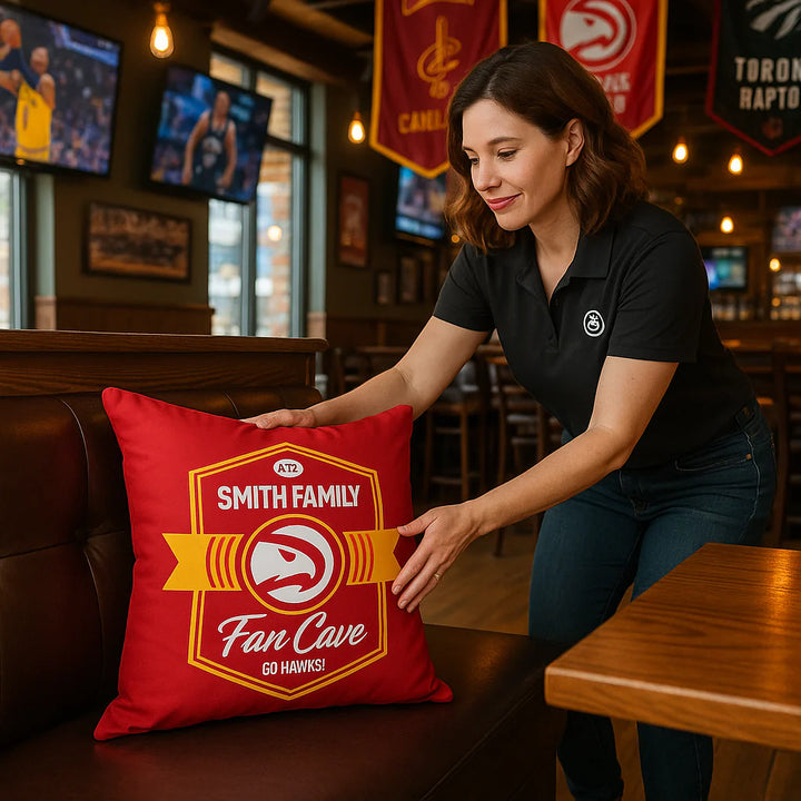 Exclusive NBA Atlanta Hawks Dominion Personalized Throw Pillow - Premium 18" x 18" Fan Collection
