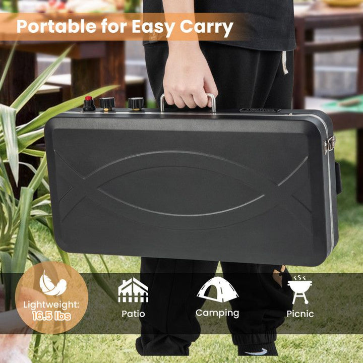 Dual-Burner Gas Camping Grill 