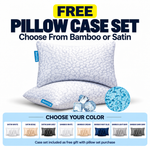 Gel Memory Foam Pillows, Set of 2 – Firm Quilted & Dual-Sided Cooling