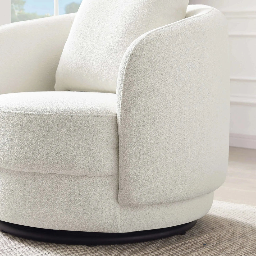 Dylan Boucle Lounge Chair Cream