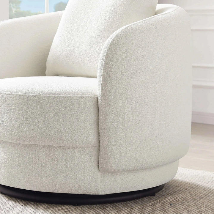Dylan Boucle Lounge Chair Cream