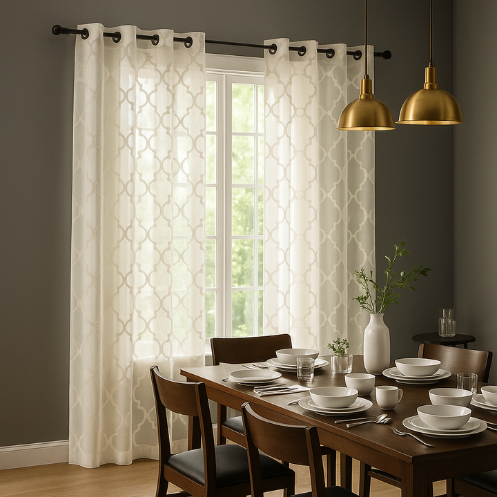 Eden Luxe Geometric Sheer Panel