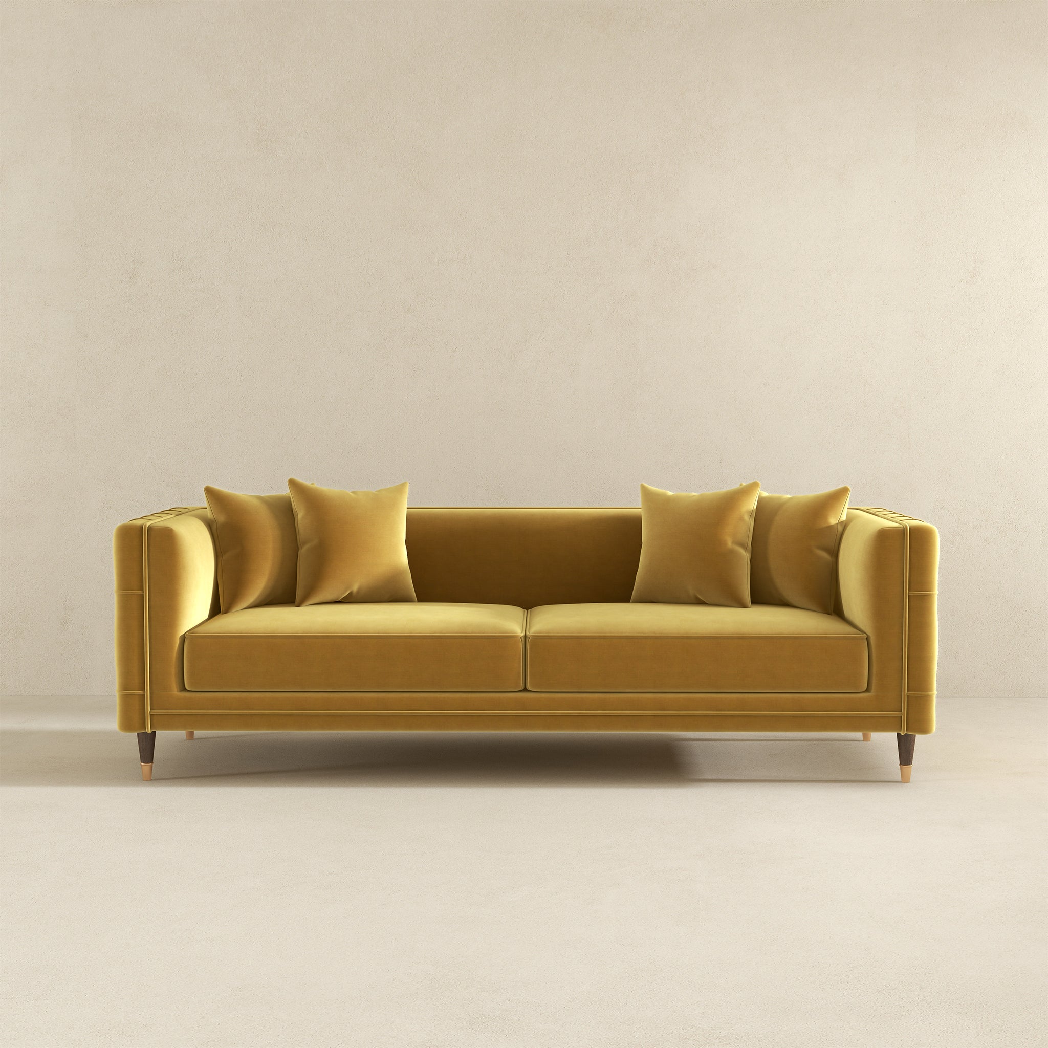 Edward Sofa Mustard Velvet