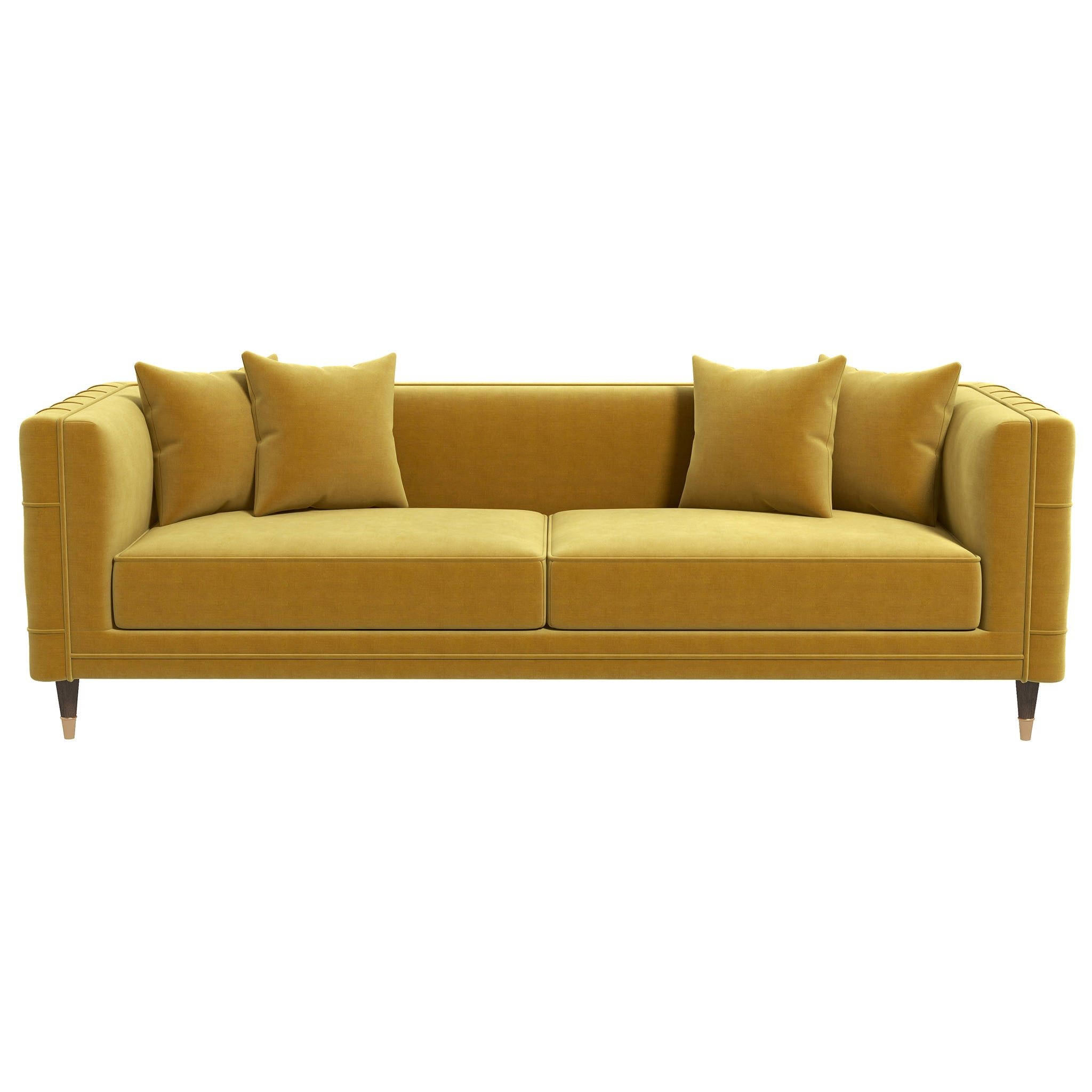 Edward Sofa (Mustard Velvet)