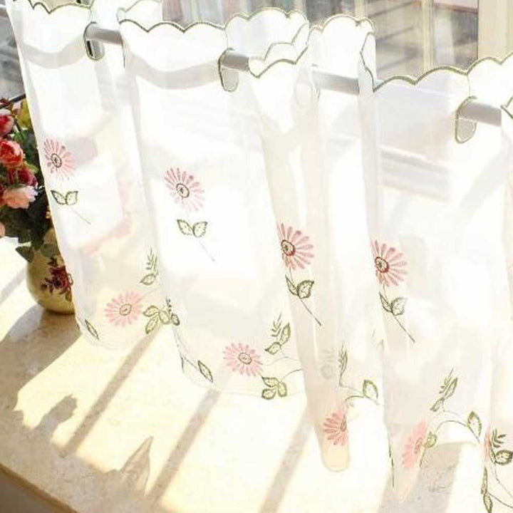 Embroidered Café Tier Curtain