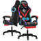 Ergonomic Gaming Chair with Built-in Speakers, LED Lights, Massage, and Footrest for Adults