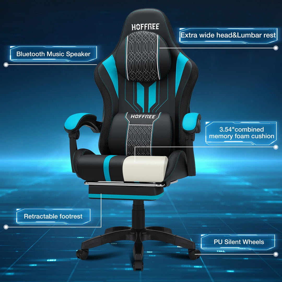 Ergonomic Gaming Chair with Massage