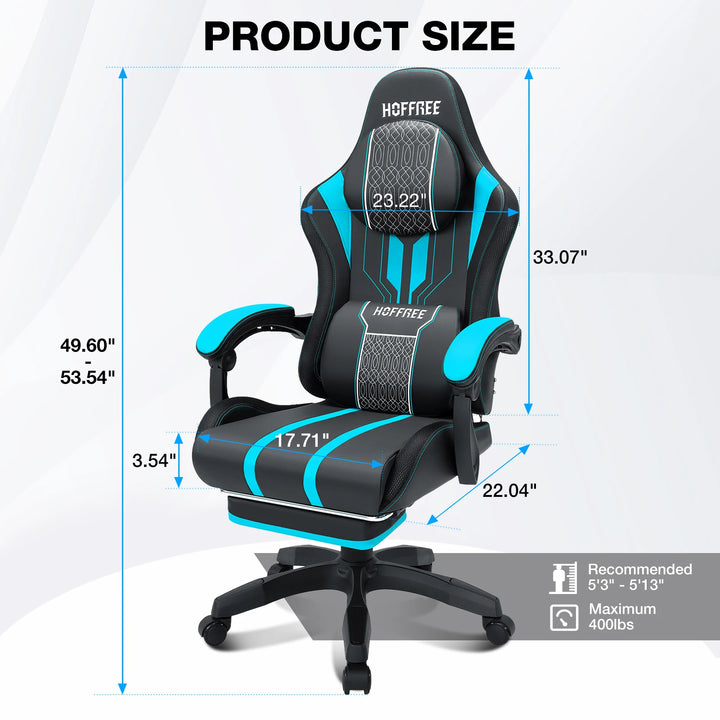 Ergonomic Gaming Chair with Massage