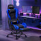 Ergonomic Massage Gaming Chair with Footrest & Reclining Function