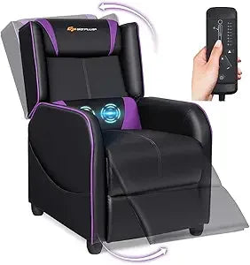 Ergonomic leather gaming recliner 