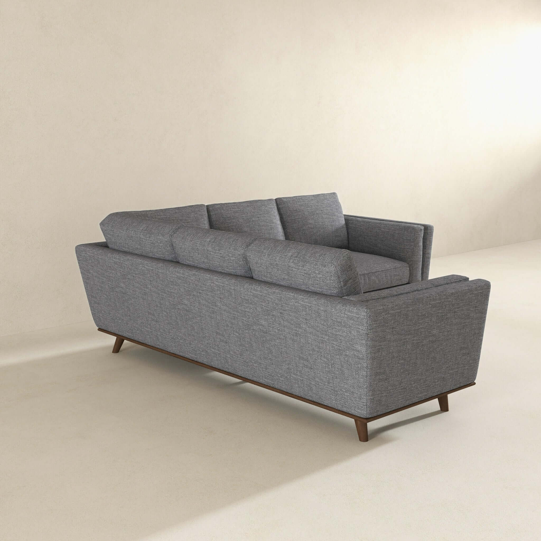 Erman Pillow Back Corner Sofa In Dark Gray