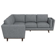 Erman Pillow Back Corner Sofa In Dark Gray