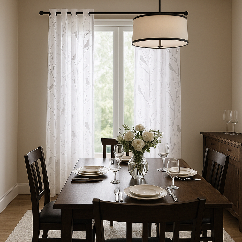Ethereal Wings Grommet Sheer Panel 