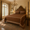 Royal European Lace Bedding Ensemble - Premium 5-Piece Bamboo Fiber Set with Elegant Tassel Pendants