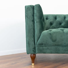 Evelyn Tufted Back Velvet Lounge Chair