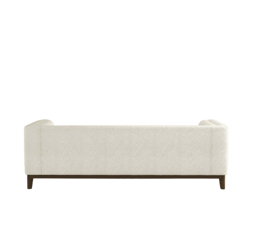 Melissa Mid-Century White Boucle Modern Sofa