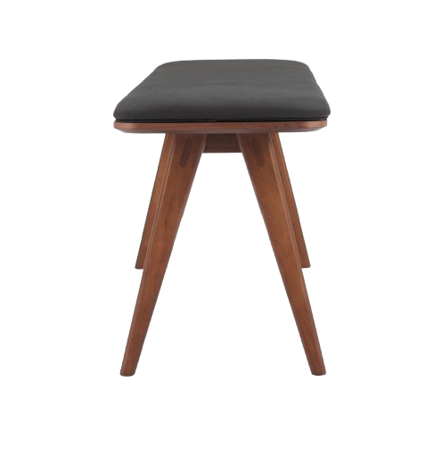 Modern Utility Bench – Black Comfort & Walnut Finish | Designer Bench | Trufairs