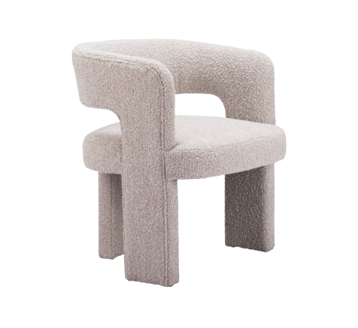 Shearling Comfort Accent Chair – Sandy Beige | Modern Lounge Seating | Trufairs