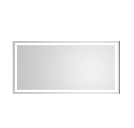 72" × 36" LED Bathroom Vanity Mirror with 3-Color Lighting & Polished Crystal Frame | Trufairs