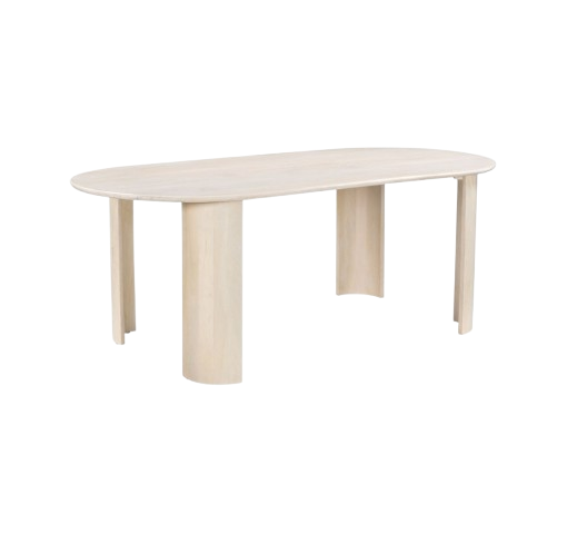 Natural Grain Dining Table – Organic Warmth | Spacious Modern Centerpiece | Trufairs